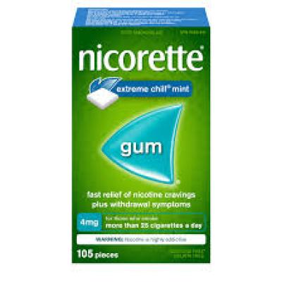 NICORETTE 4MG ICY WHITE GUMS 105`S